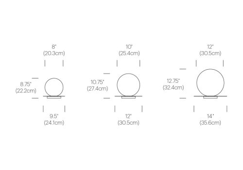 Pablo Bola Sphere Tischleuchte 12 