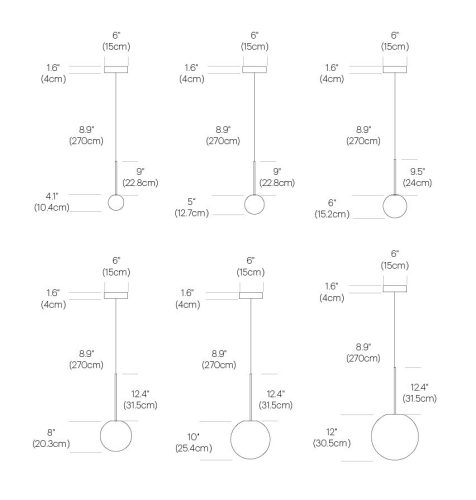 Pablo Bola Sphere Pendelleuchte 24