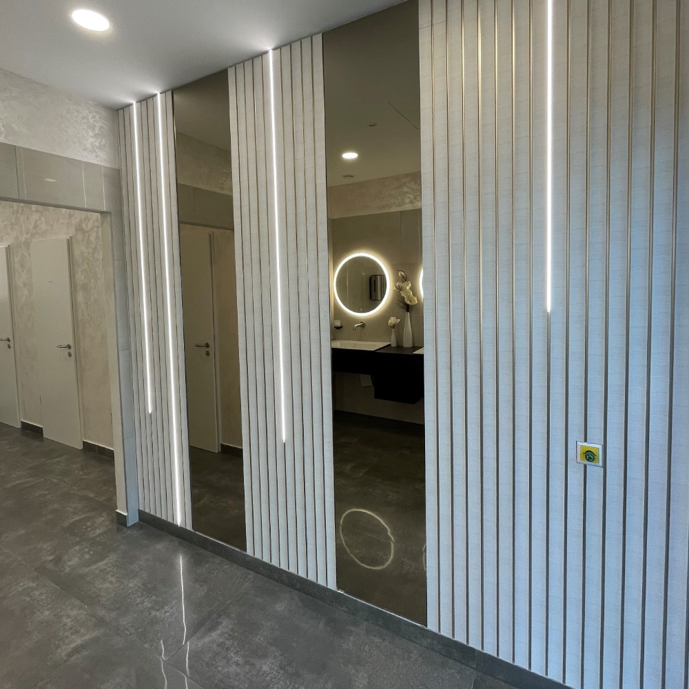 Waschraum des Showrooms